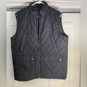 U.S. Polo Assn. Men's Black Quilted Vest